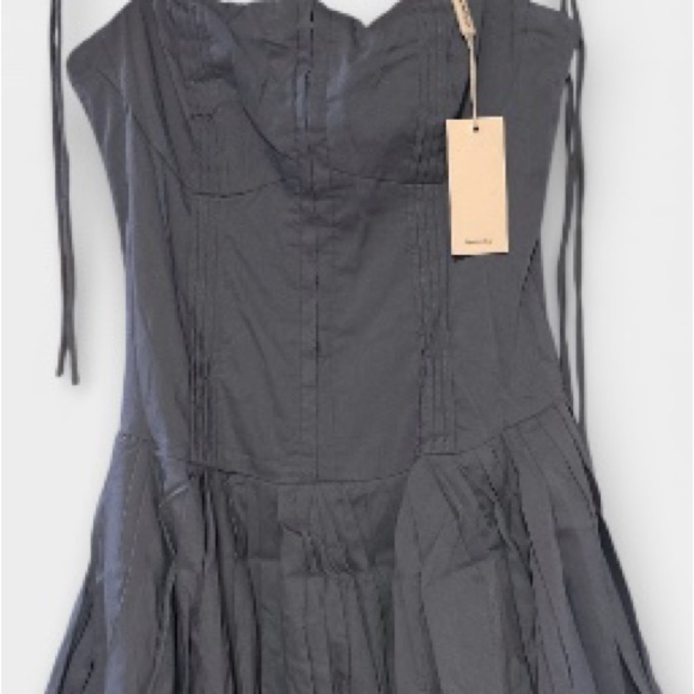 Petal & Pup Slate Blue Mini Dress - Picture 3 of 3